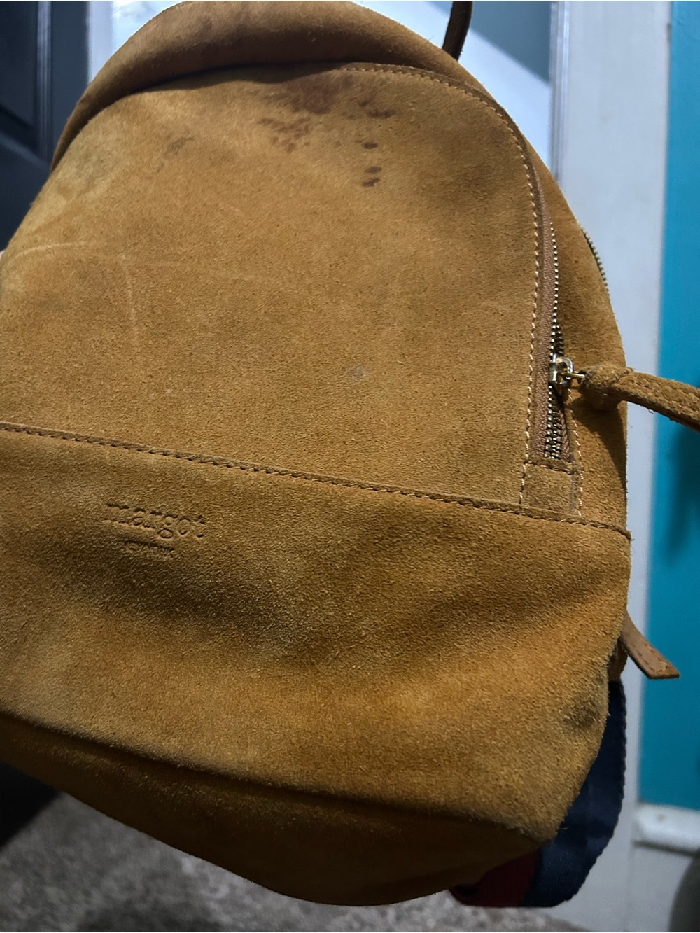 margot Suede Mini Backpack in Tan Brown
